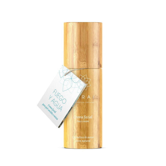 Crema natural facial para piel sensible o mixta FUEGO Y AGUA