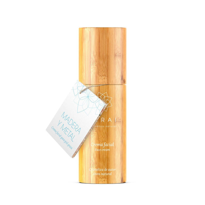Crema facial natural para piel grasa MADERA Y METAL